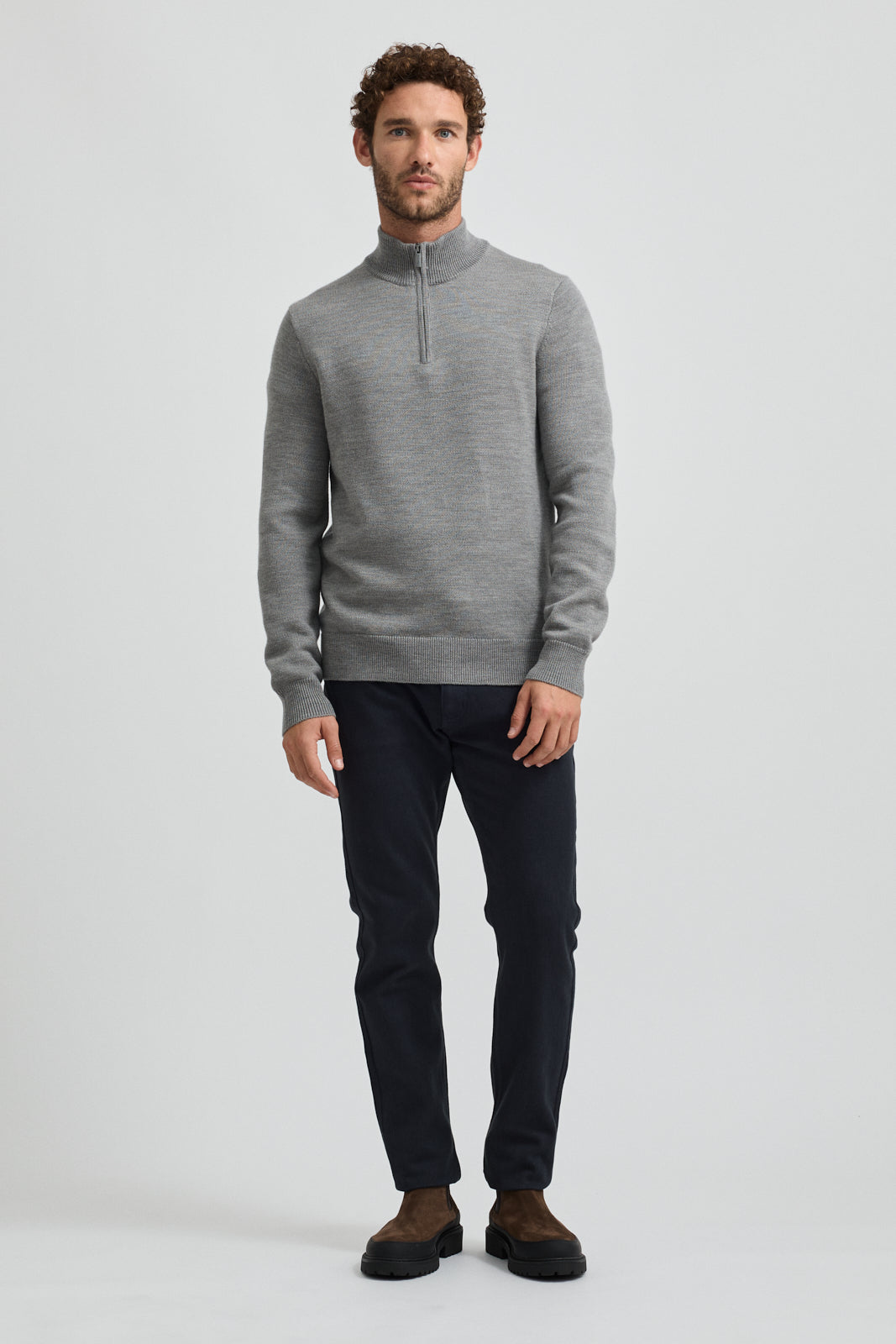 Trademark Half Zip | Mid Grey - Toorallie - Beechworth Emporium