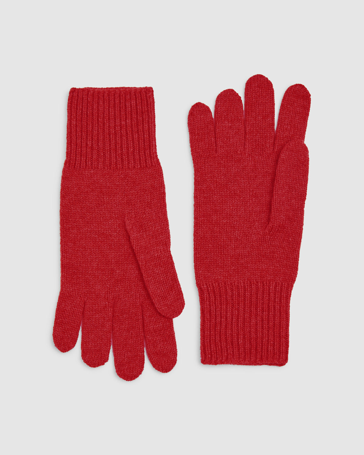 Merino Rib Glove | Red - Toorallie - Beechworth Emporium