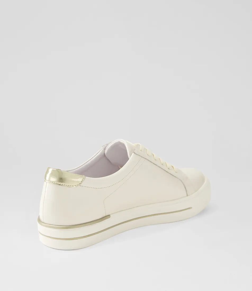 Alysia W Ivory Gold Groove Multi Sneakers - Ziera - Beechworth Emporium