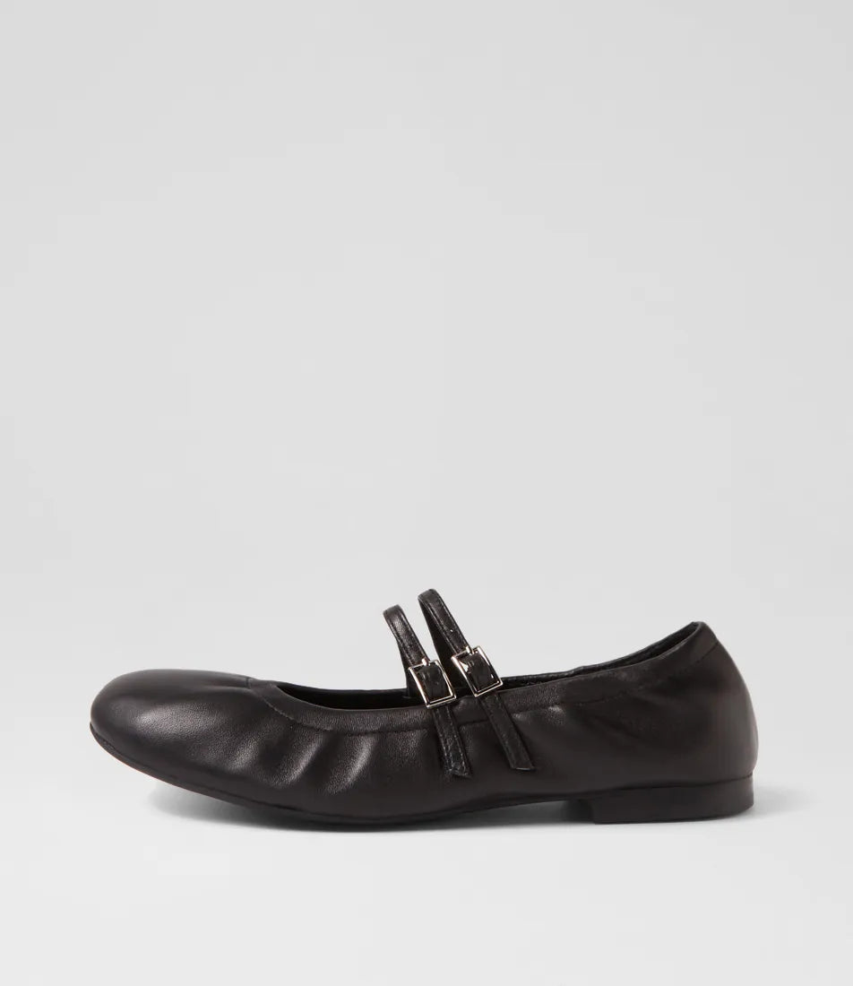 Belery Black Leather Ballet Flats - Mollini - Beechworth Emporium