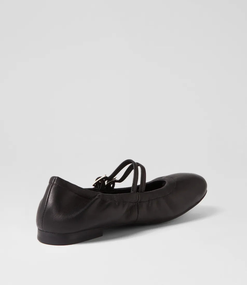 Belery Black Leather Ballet Flats - Mollini - Beechworth Emporium