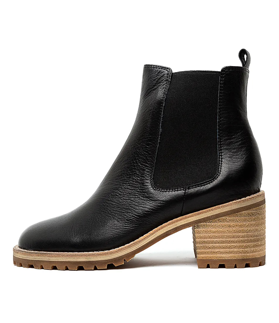 Biscoti Black Leather Chelsea Boots - Mollini - Beechworth Emporium