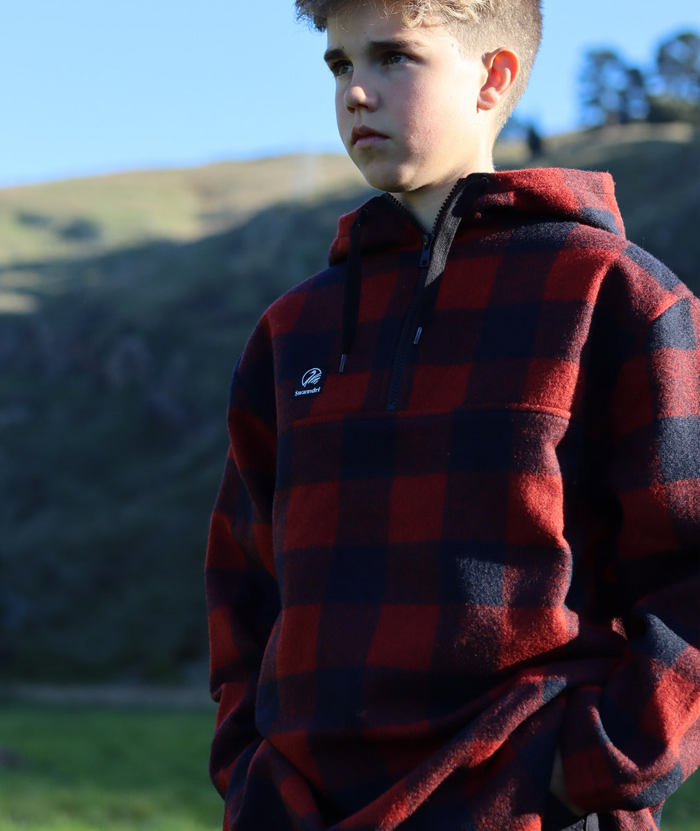 Kids Brixton Bushshirt | Burnt Merlot - Swanndri - Beechworth Emporium