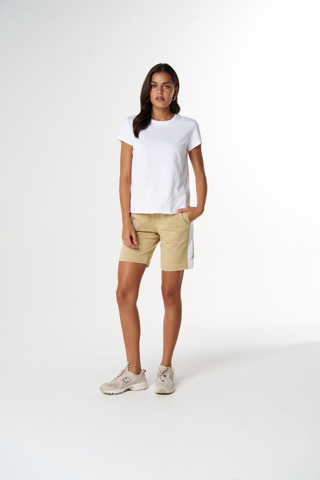 The Shaped Hem Tee | White