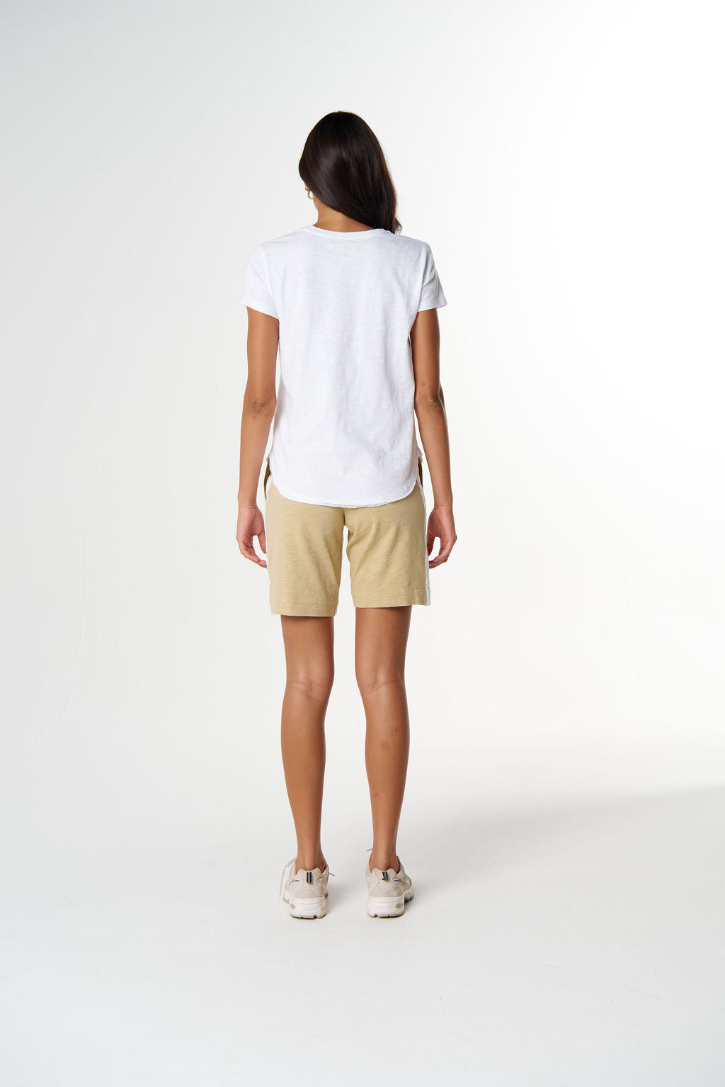 The Shaped Hem Tee | White