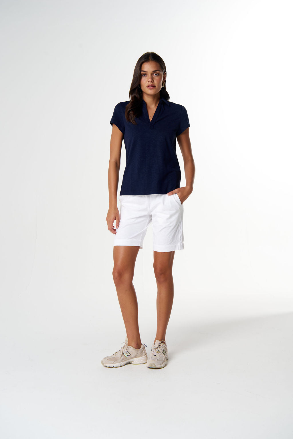 The Collared Henley | Parisian Navy