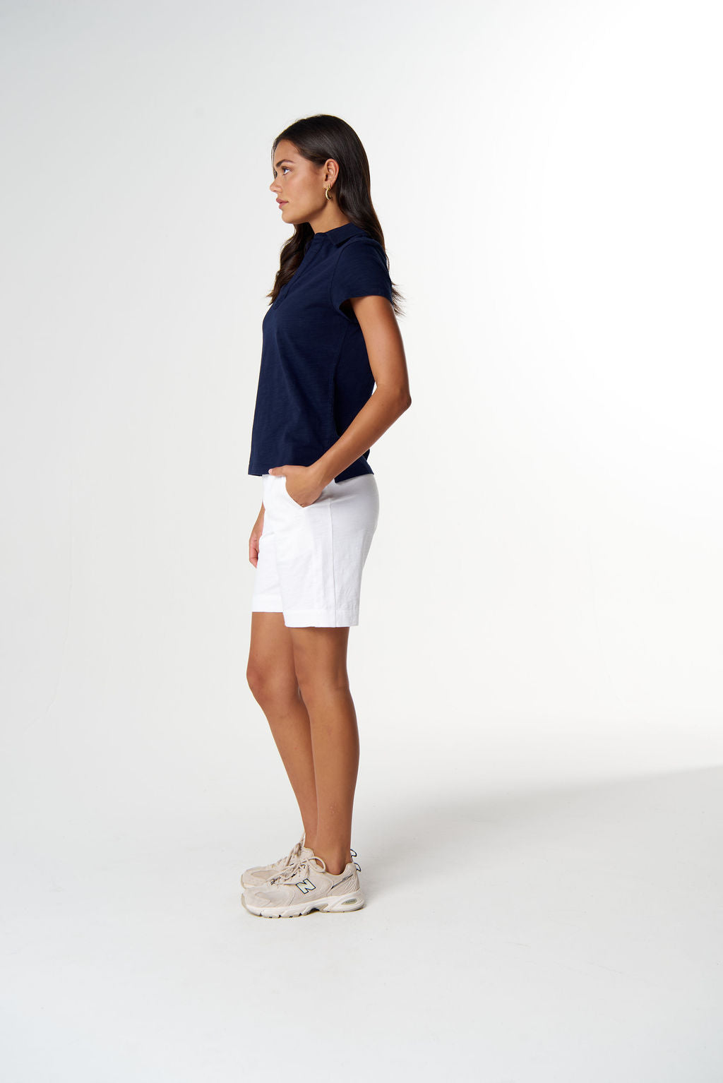 The Collared Henley | Parisian Navy
