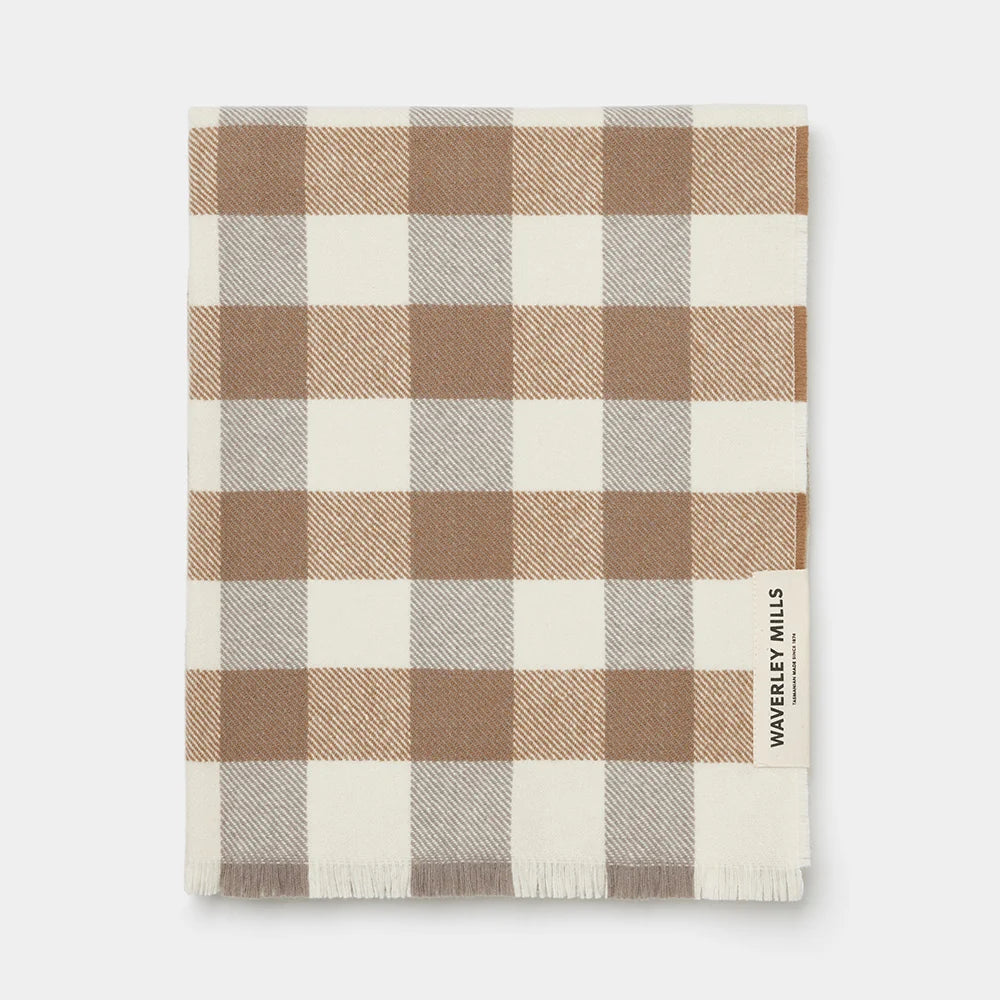 Check Baby Blanket | Dune