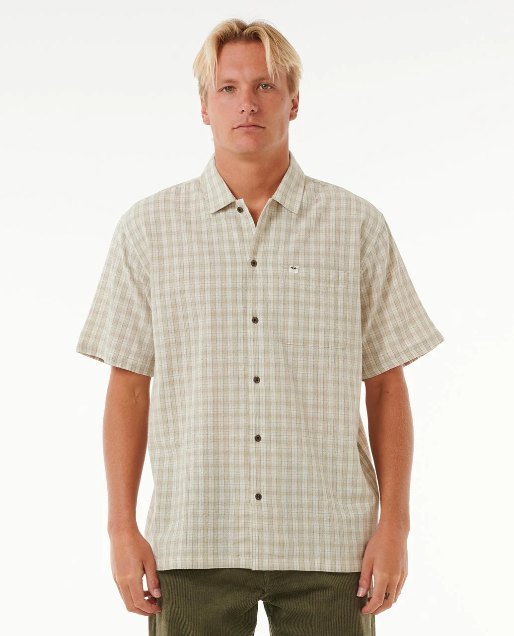 Classic Surf Check Short Sleeve Shirt | Bone