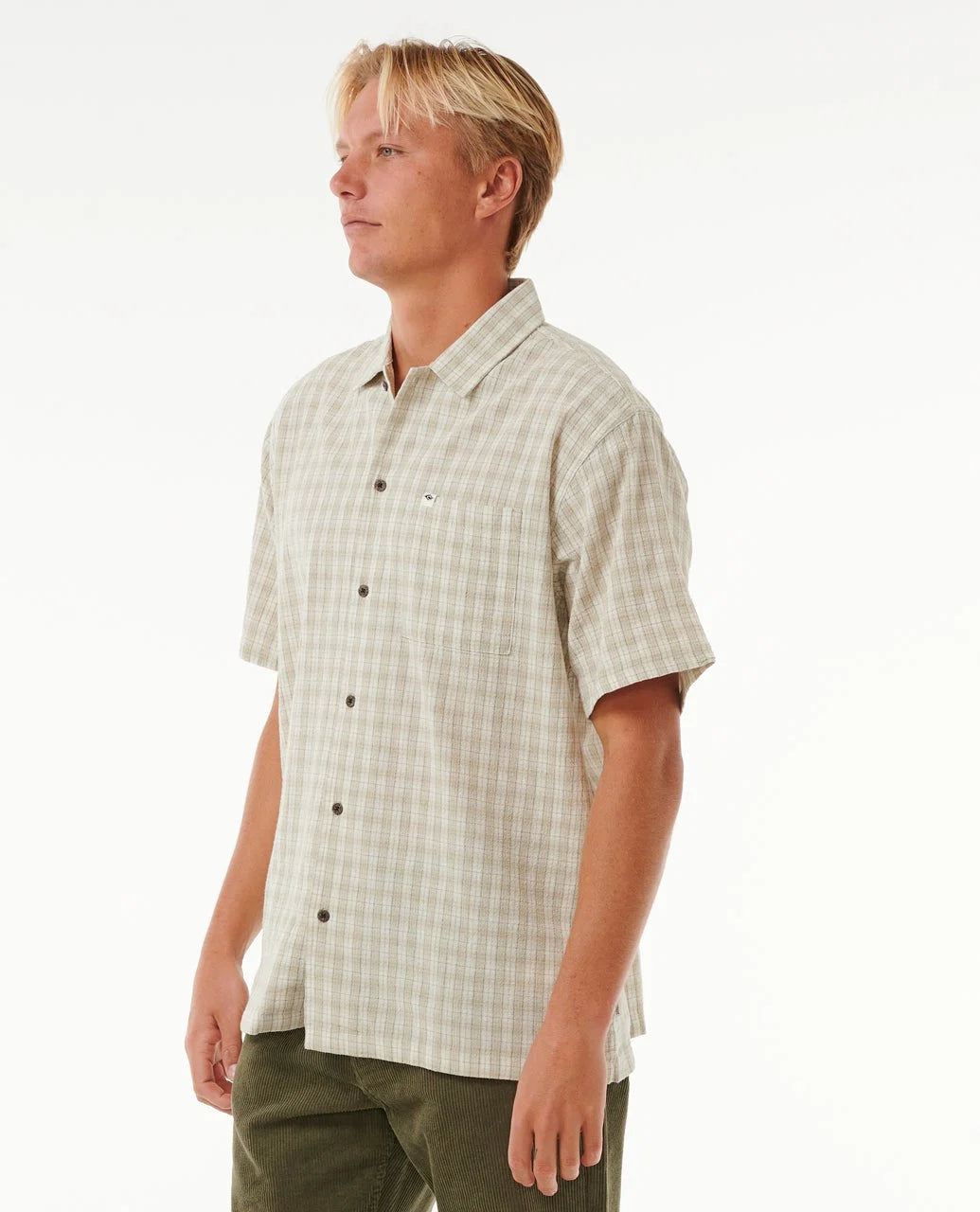 Classic Surf Check Short Sleeve Shirt | Bone