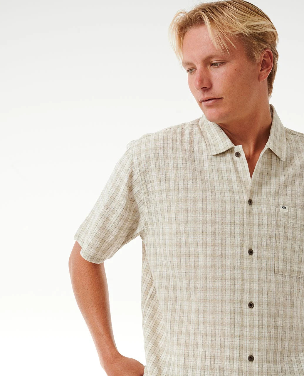 Classic Surf Check Short Sleeve Shirt | Bone