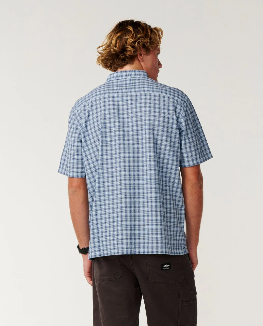 Classic Surf Check Short Sleeve Shirt | Glacier Blue