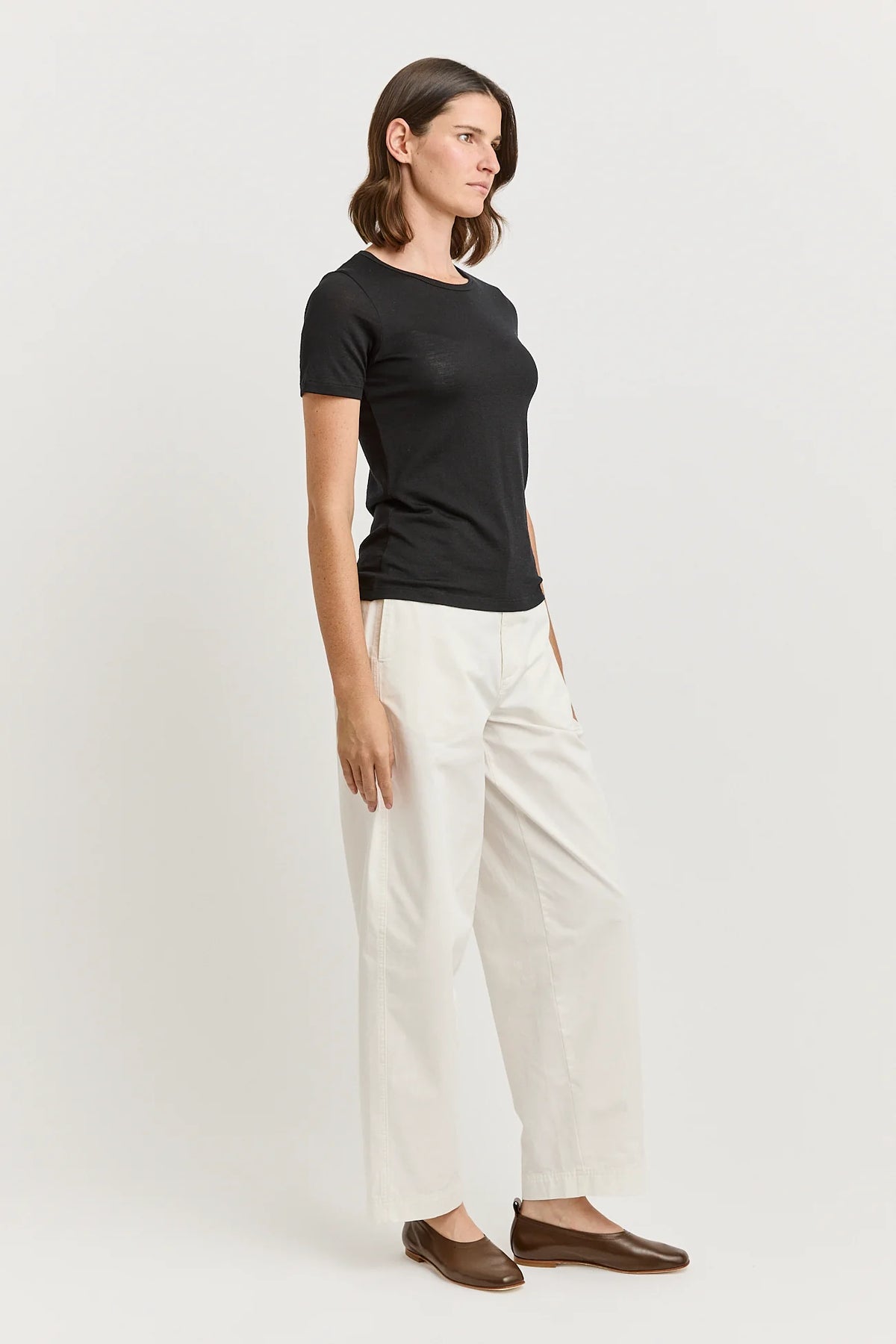 Short Sleeve Merino Tee | Black