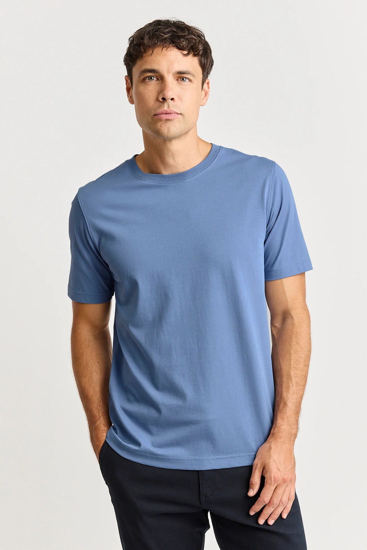 Crew T-Shirt Organic Cotton | Blue Flight