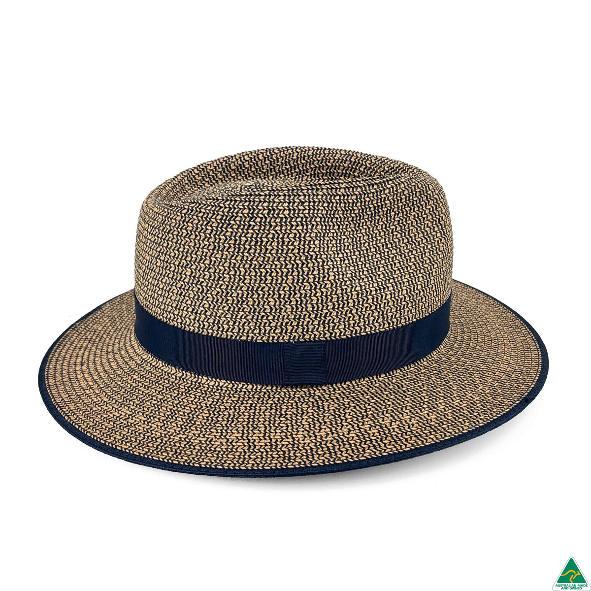 Ainsley Flexibraid® Fedora | Brown Combo