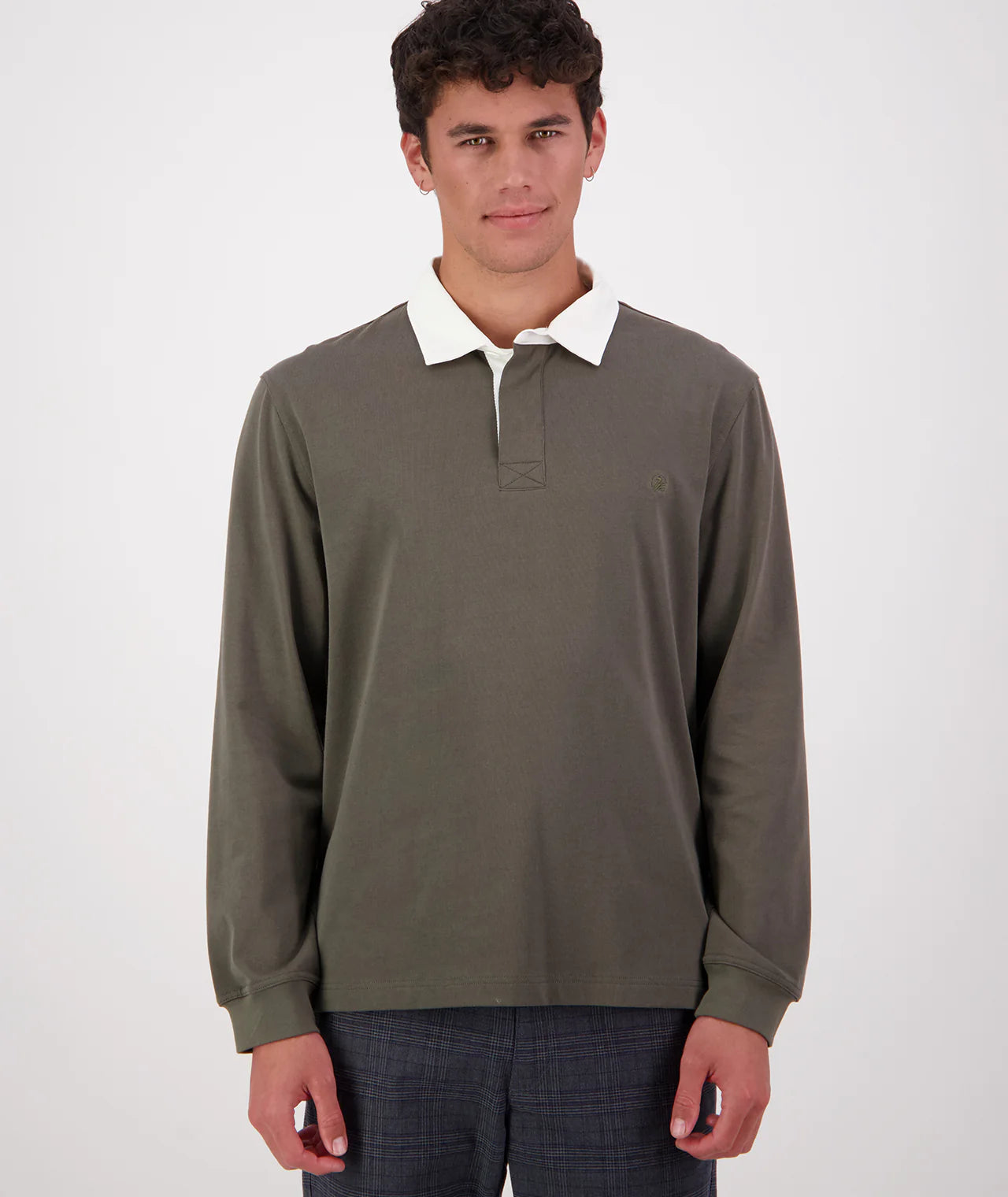 Fundamentals Long Sleeve Rugby | Dark Olive, , Beechworth Emporium, Tops, [product tags]