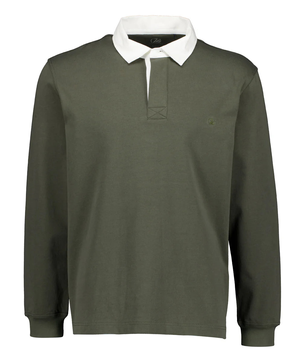 Fundamentals Long Sleeve Rugby | Dark Olive, , Beechworth Emporium, Tops, [product tags]