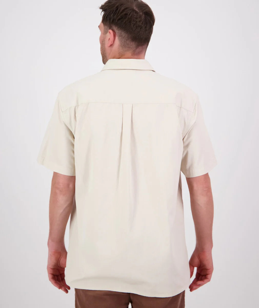 Fundamentals Short Sleeve Work Shirt | Light Taupe, , Beechworth Emporium, Tops, [product tags]