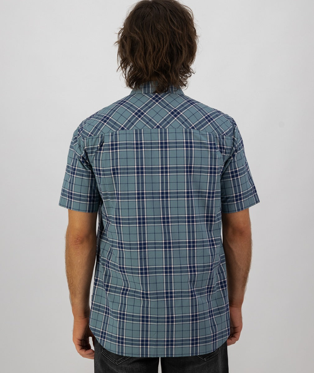 Grendon Short Sleeve Shirt | Fern/Navy Check - Swanndri - Beechworth Emporium