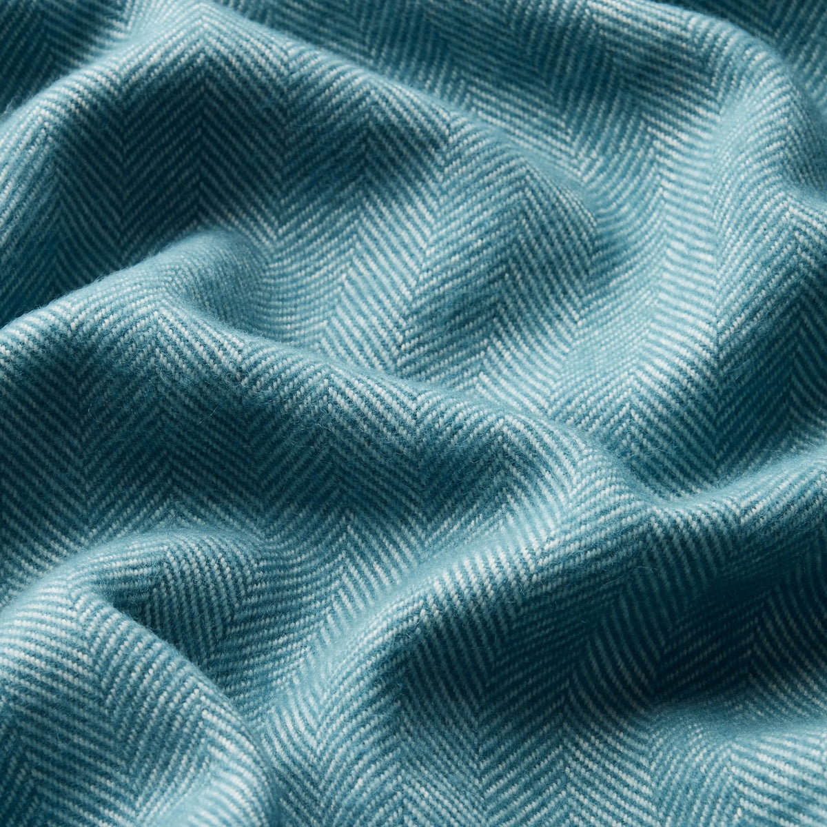 Herringbone Throw | Indian Teal