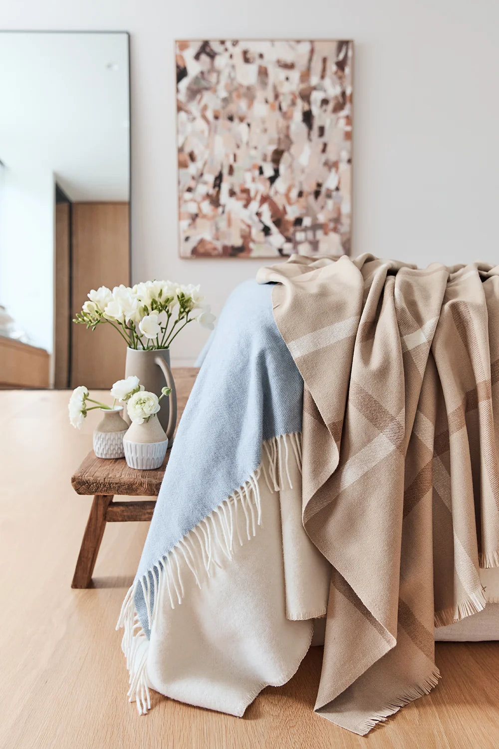 Herringbone Throw | Wineglass Bay Blue
