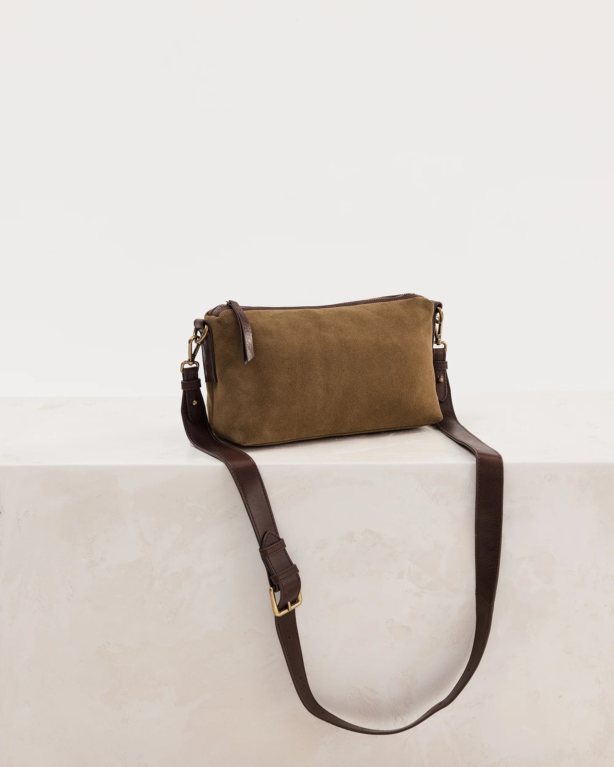 Suede Teddy Bag | Chestnut