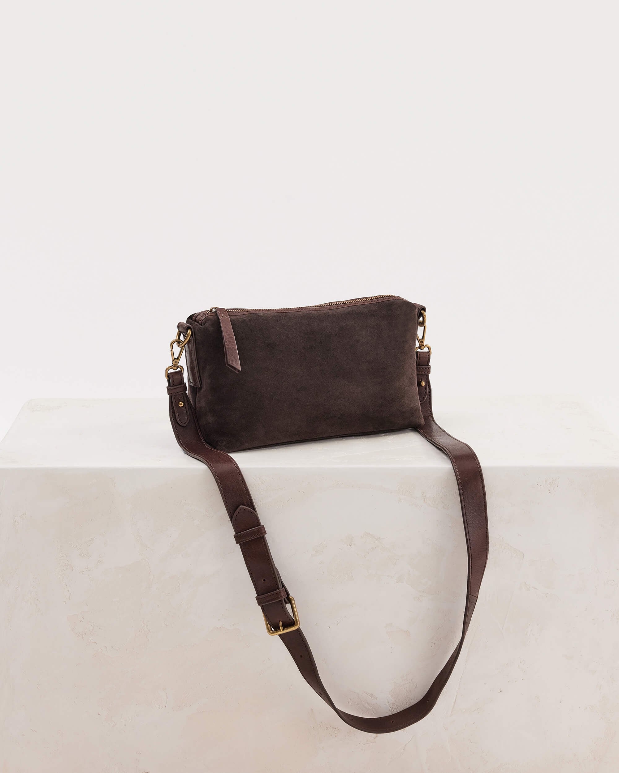 Suede Teddy Bag | Chocolate