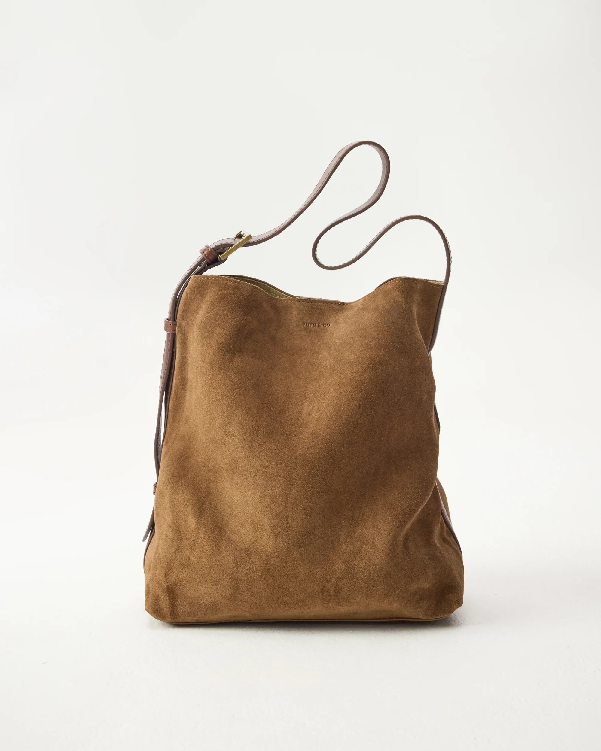 Suede Cabas Tote | Chestnut