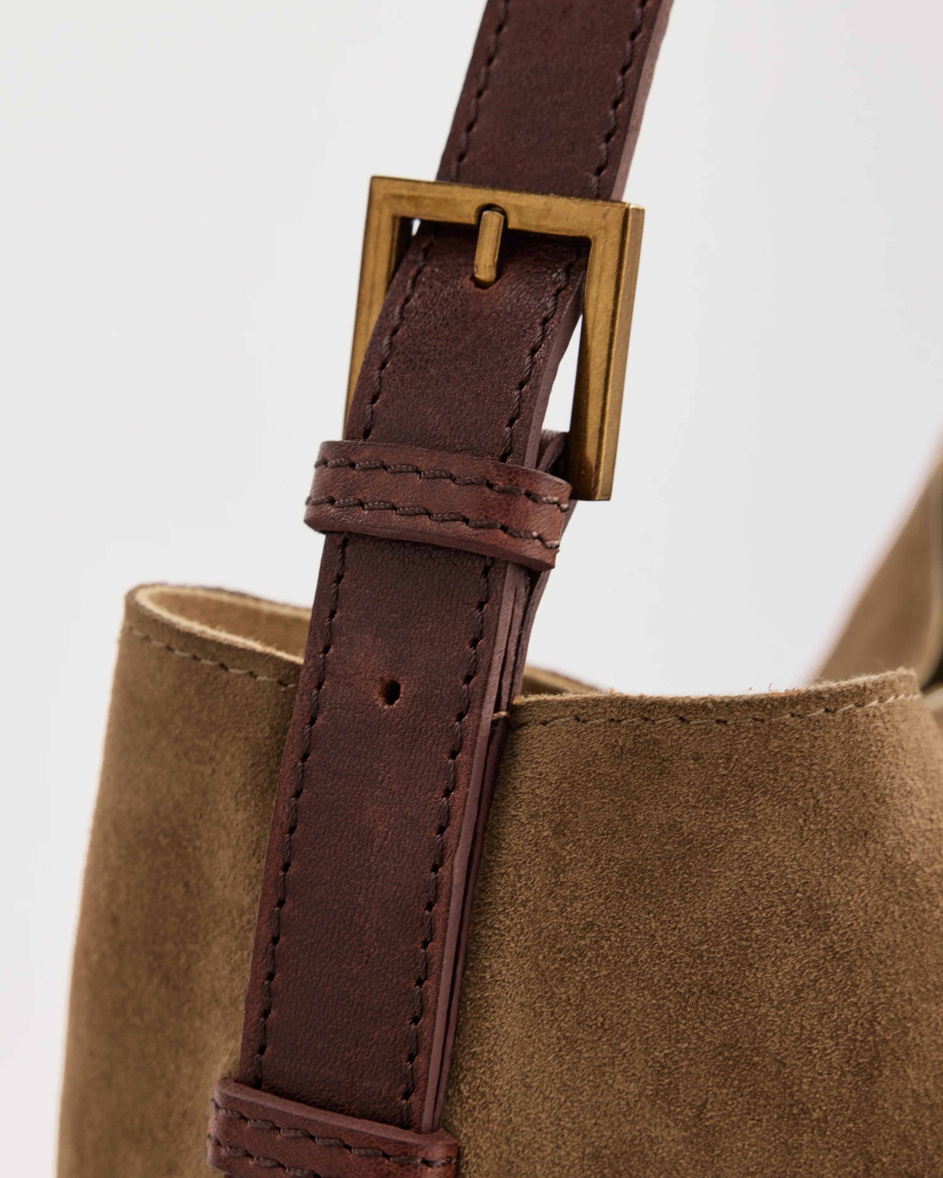Suede Cabas Tote | Chestnut