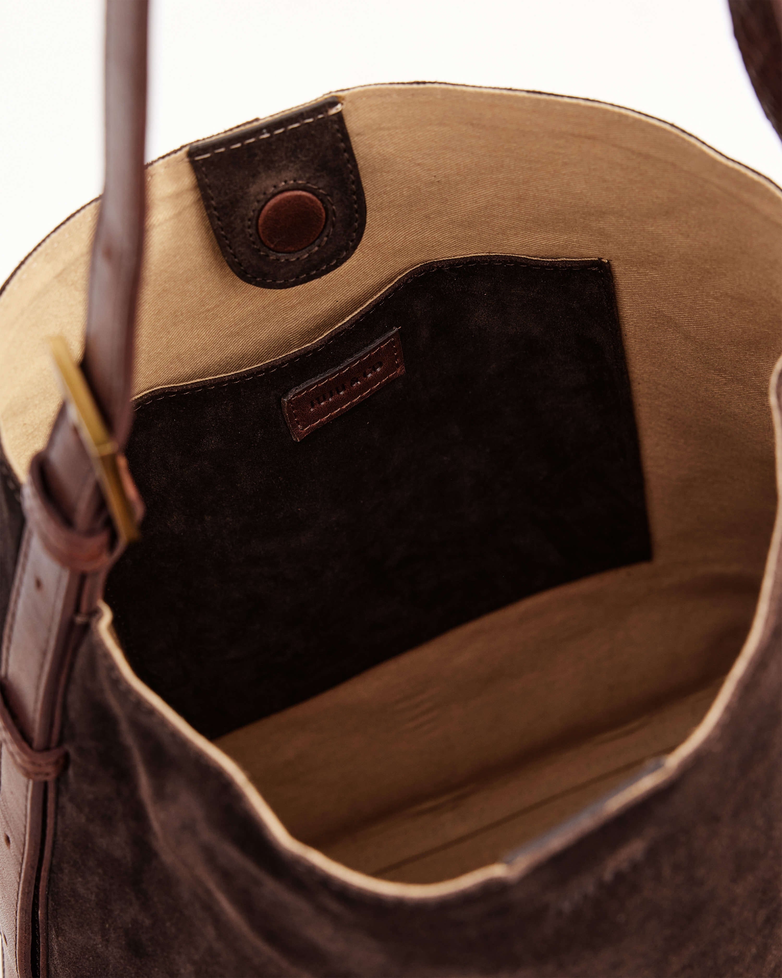 Suede Cabas Tote | Chocolate