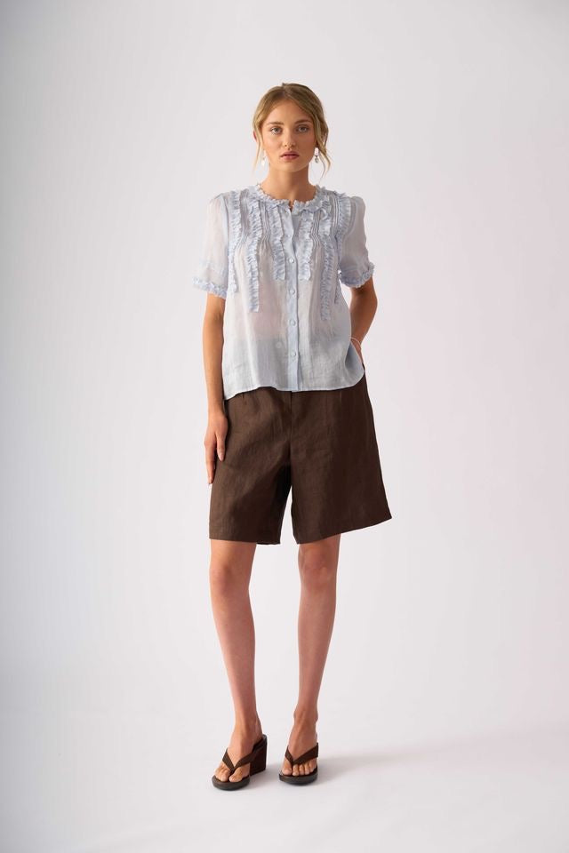 Frill Of It Blouse | Pale Blue