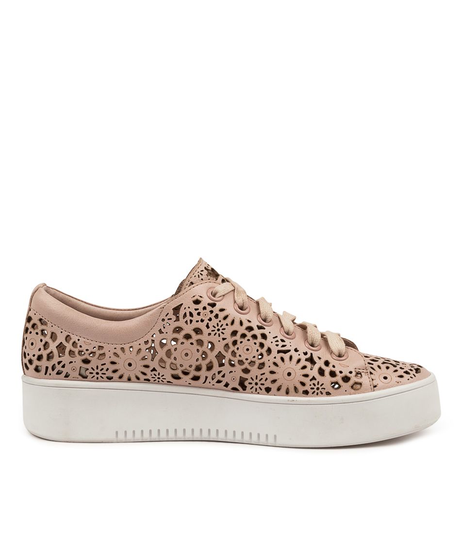 Leitha Dusty Pink White Sole Leather Sneaker