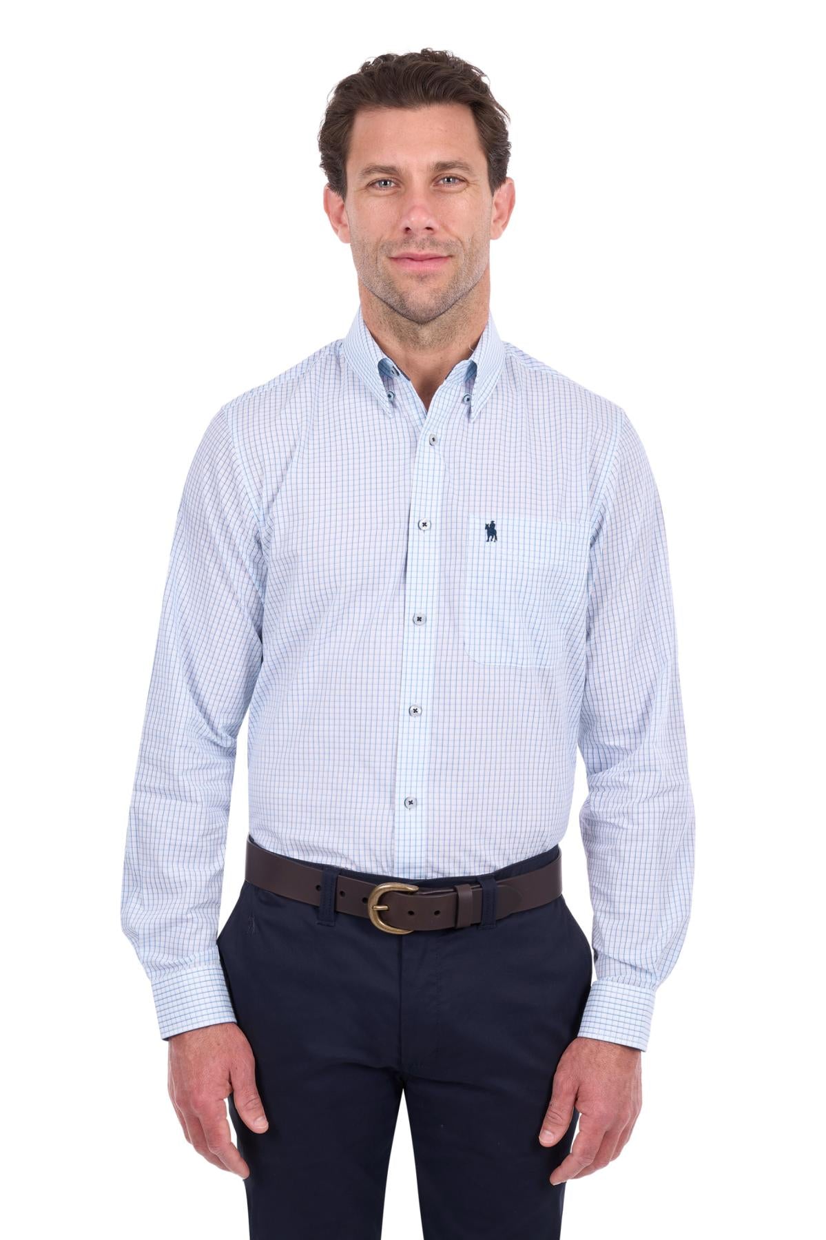 Leo Check 1-Pocket Long Sleeve Shirt
