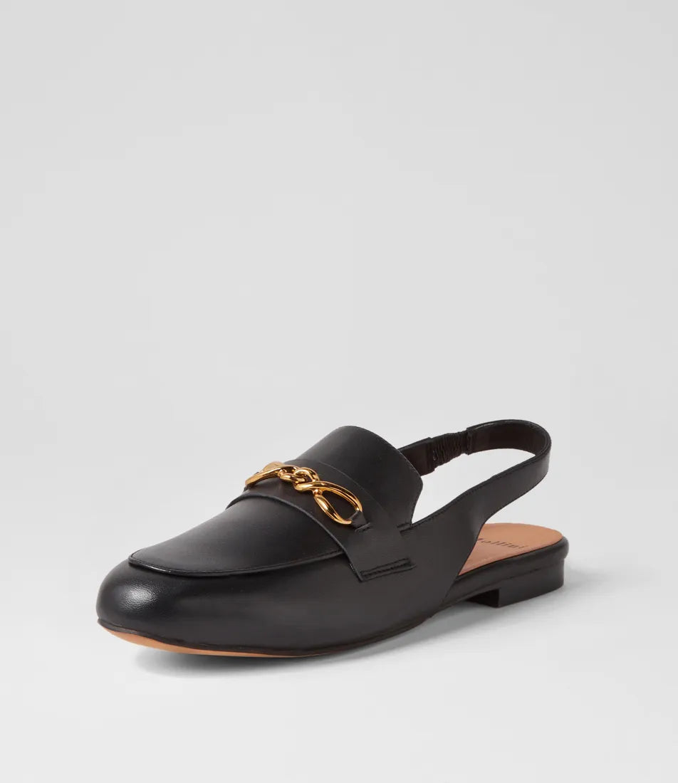 Grandoz Black Leather Loafers - Mollini - Beechworth Emporium