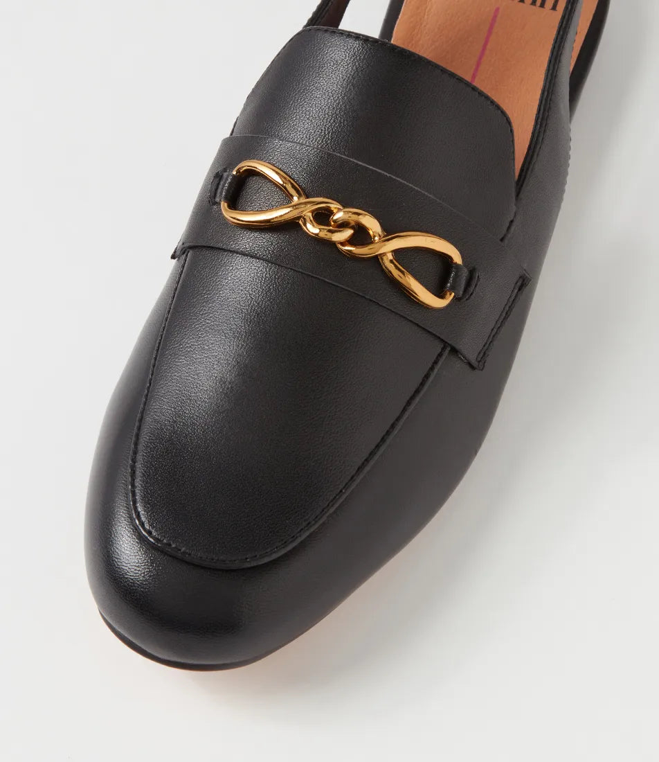 Grandoz Black Leather Loafers