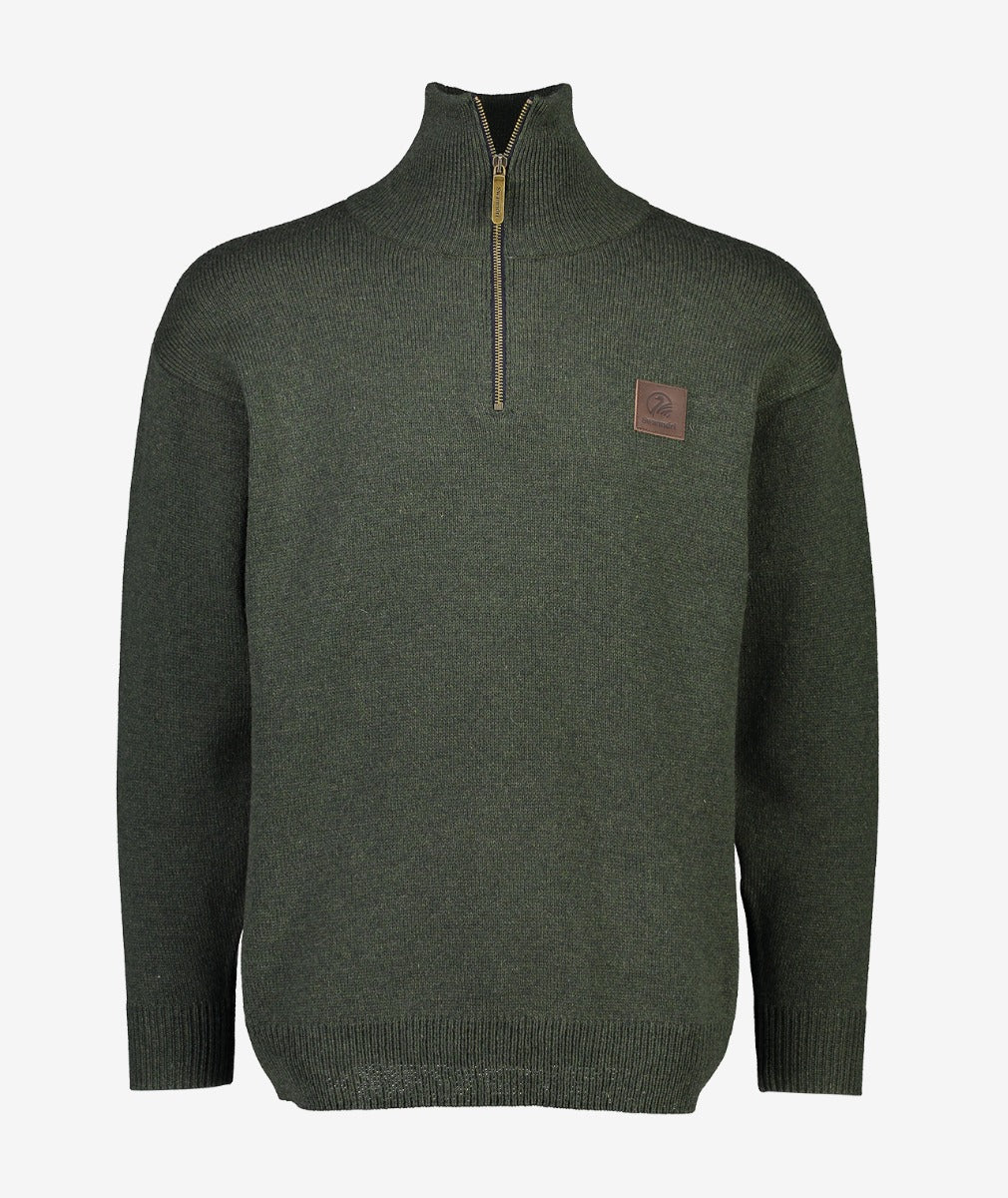 Mariner Wool Zip Neck Sweater | Olive