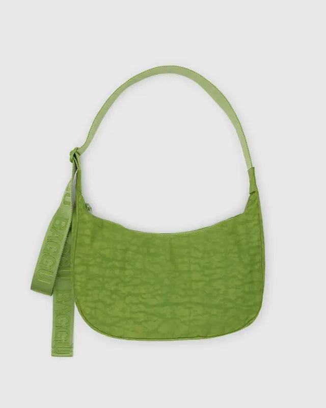 Medium Nylon Crescent Bag | Green Juice