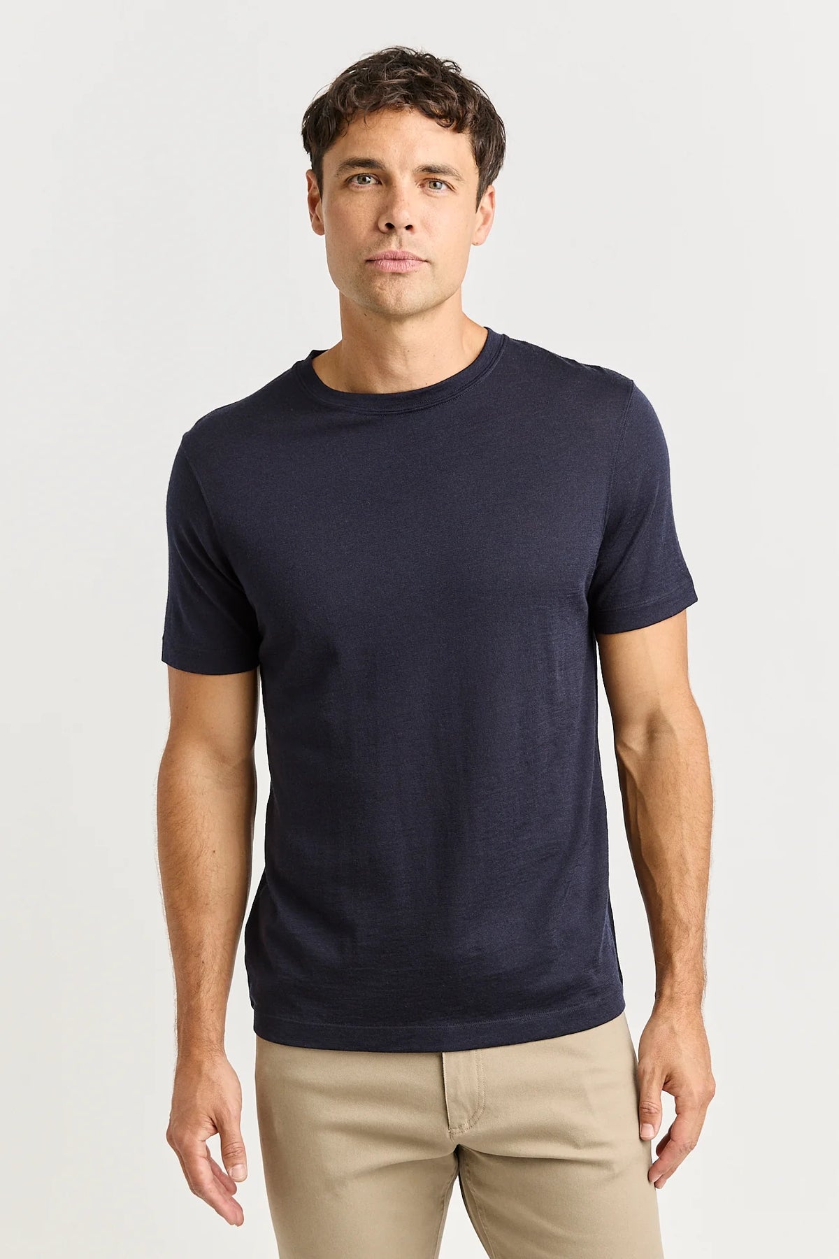Merino Crew T-Shirt | French Navy
