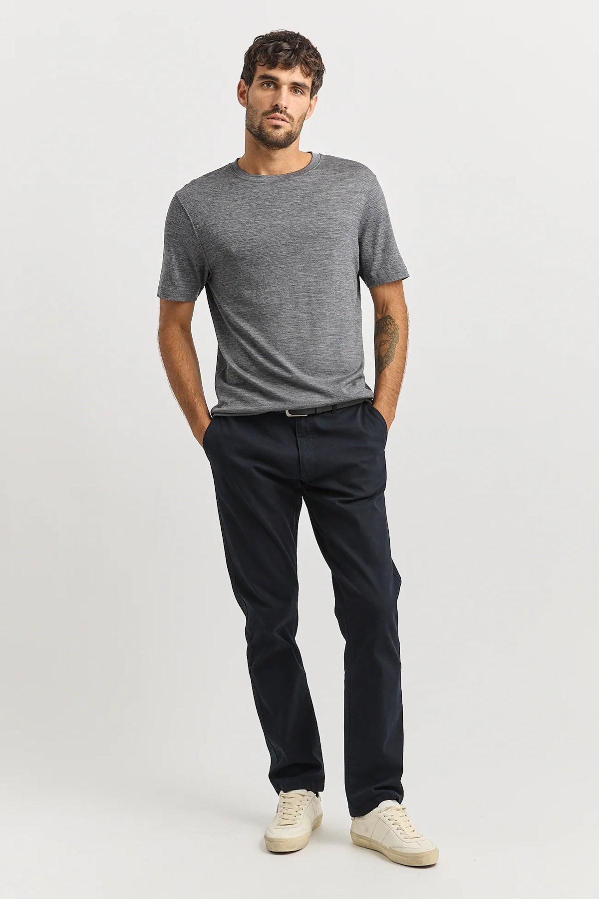 Merino Crew T-Shirt | Zinc