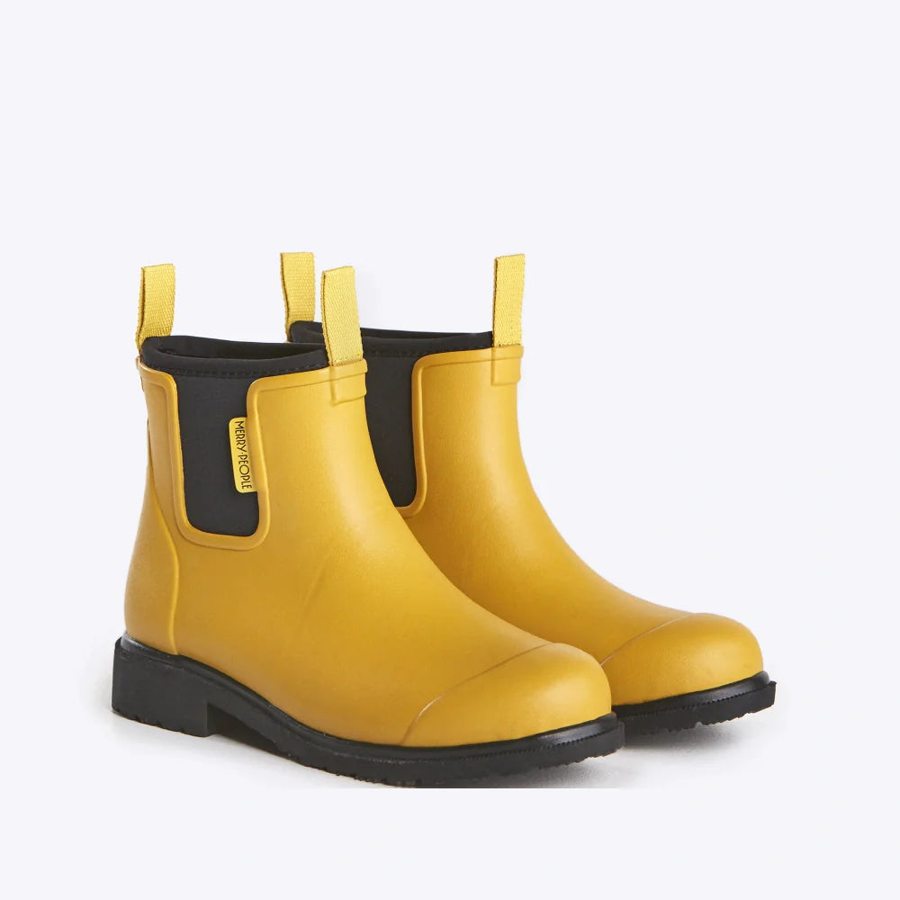 Bobbi Gumboot | Mustard &amp; Black - Merry People - Beechworth Emporium