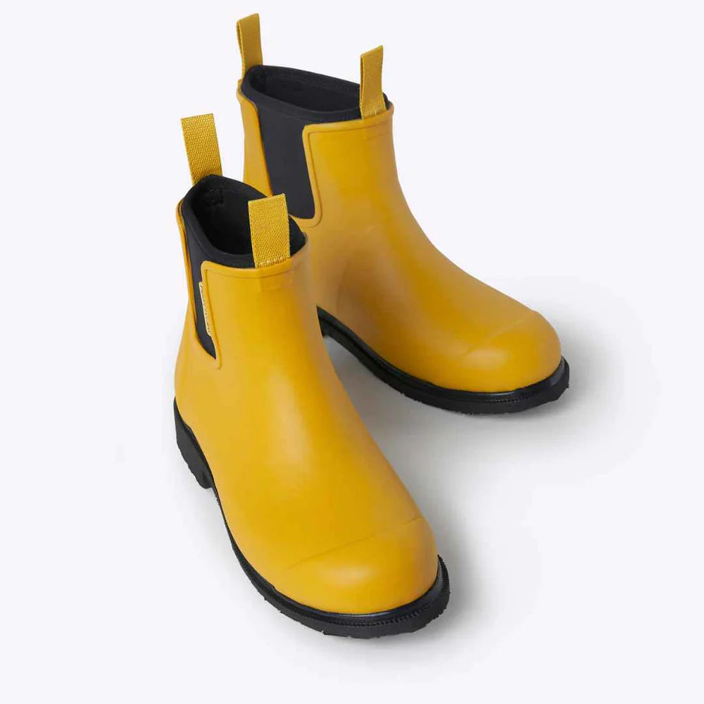 Bobbi Gumboot | Mustard & Black - Merry People - Beechworth Emporium