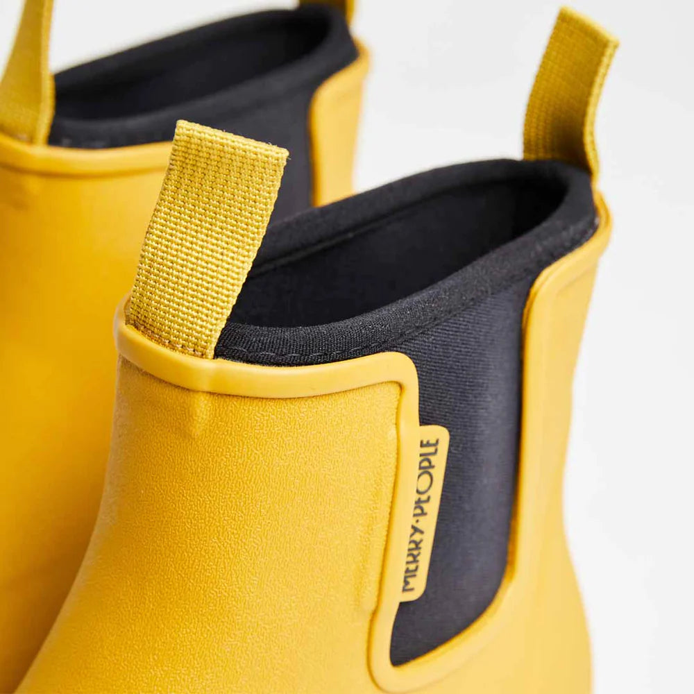 Bobbi Gumboot | Mustard &amp; Black - Merry People - Beechworth Emporium