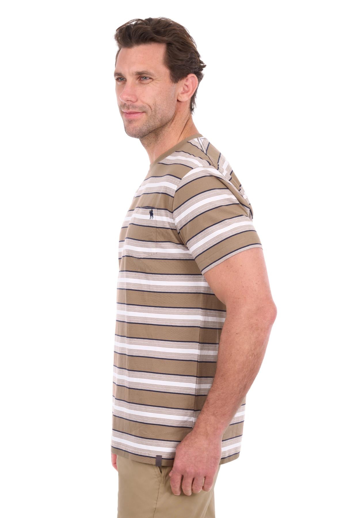 Nick Stripe 1-Pocket Short Sleeve Tee