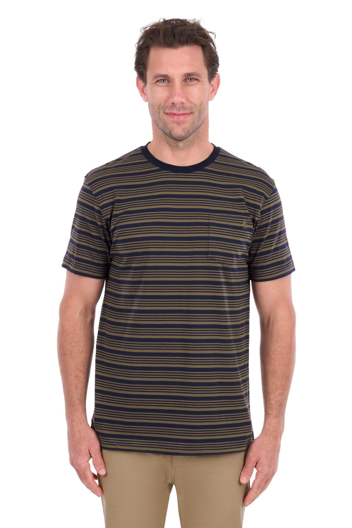 Oliver Stripe 1-Pocket Short Sleeve Tee