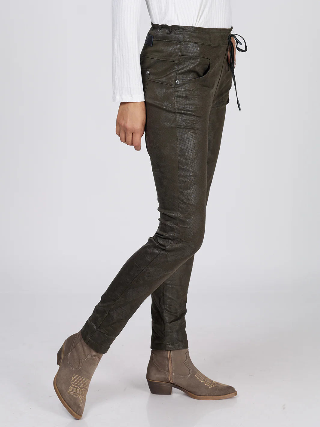 Peyton Metal Black Boyfriend Pant - Bianco Jeans - Beechworth Emporium