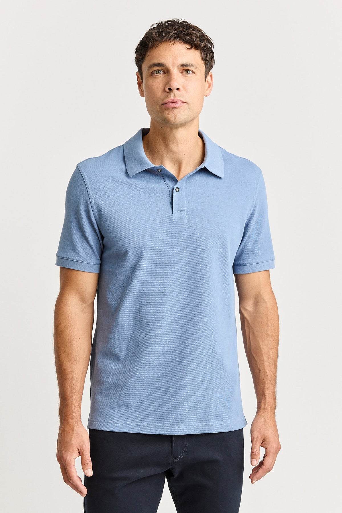Pique Polo Organic Cotton | Blue Flight