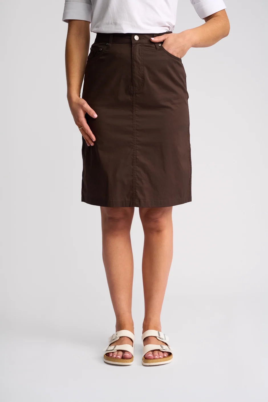 Poppy Poplin Skirt | Chocolate