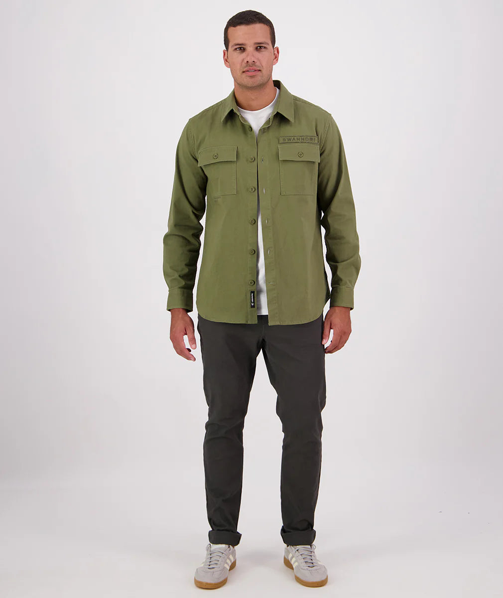 Poynters Canvas Utility Shirt | Olive