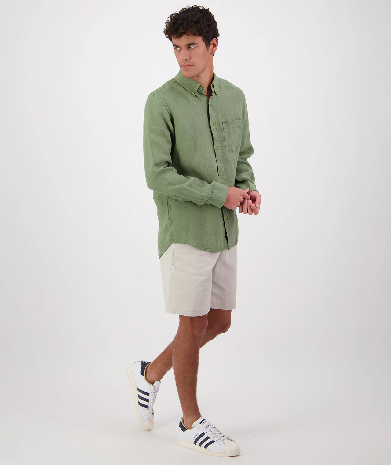 Puhoi Linen Long Sleeve Shirt | Clover, , Beechworth Emporium, Tops, [product tags]