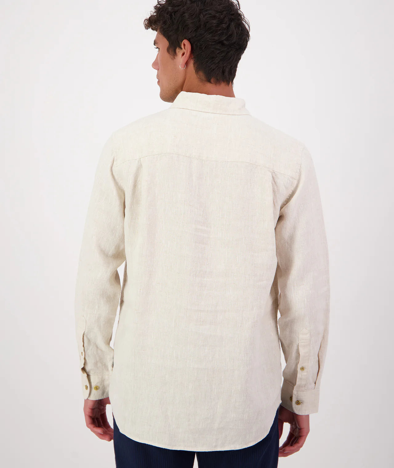 Puhoi Linen Long Sleeve Shirt | Light Stone, , Beechworth Emporium, Tops, [product tags]